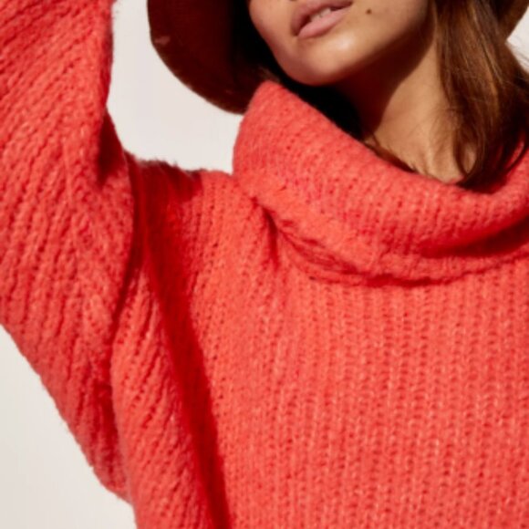 Anthropologie "Zamora" Oversized Cowl Neck Sweater size XS - Picture 2 of 11